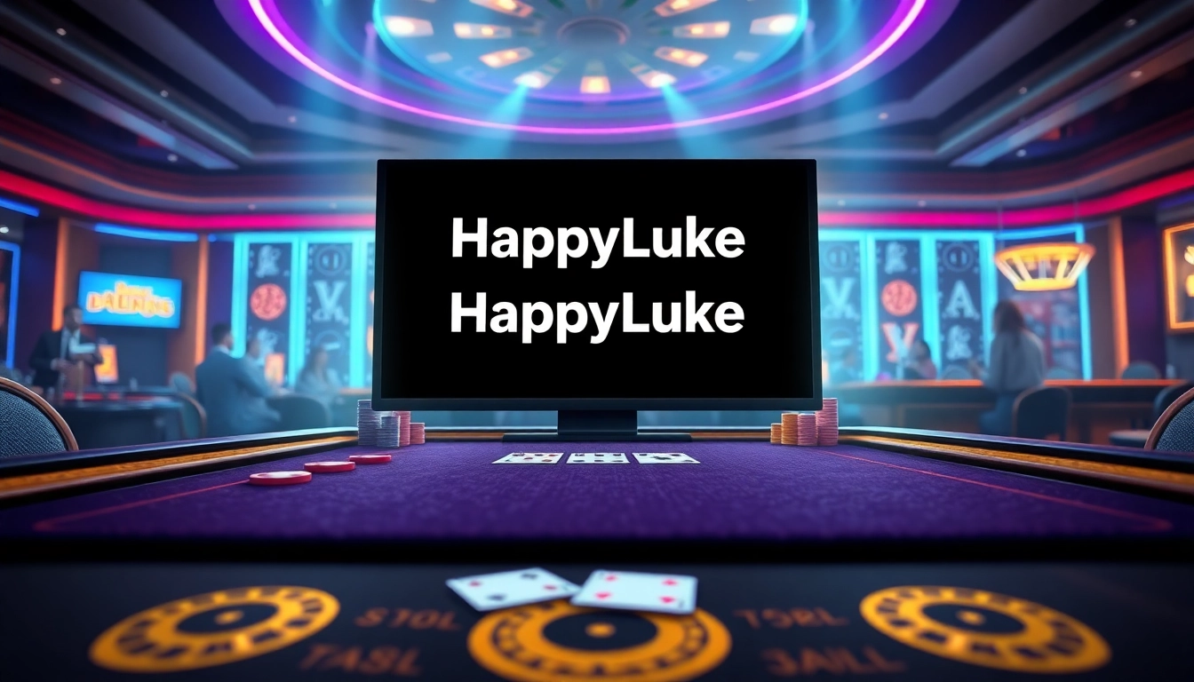 Experience the excitement of HappyLuke’s vibrant online casino gaming atmosphere with stunning visuals.