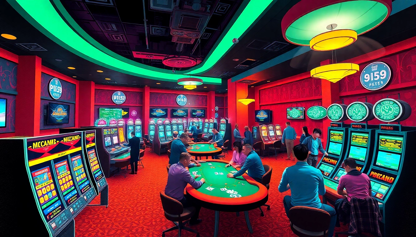 Experience the thrilling gaming atmosphere of pgg369 with vibrant casino visuals.