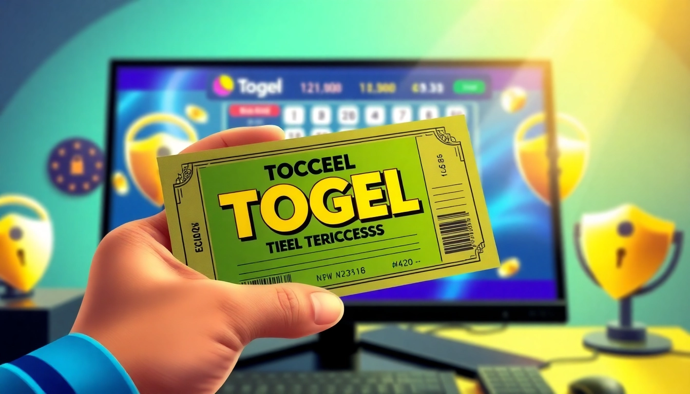 Exciting portrayal of a winning ticket showcasing TOGEL TERPERCAYA and live gaming on a secure platform.