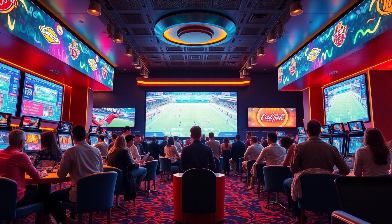 Players enjoying sports betting in a luxurious casino setting at https://deanmadonia.com/.