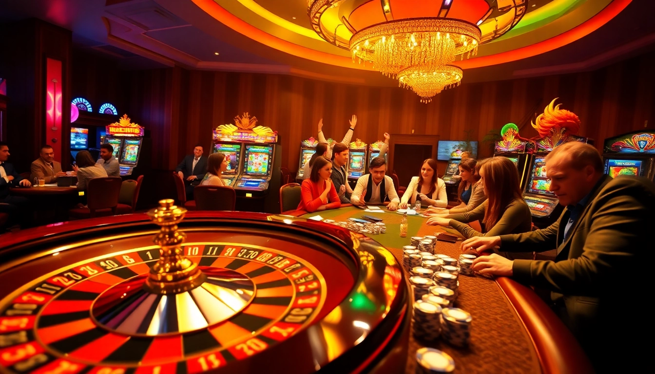 Experience the thrill of casino gaming with engaging activities from https://68gamebai.download/ featuring poker tables and slot machines.