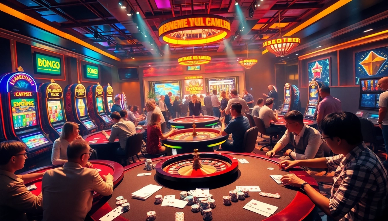 Deneme bonusu veren siteler featured with vibrant online casino tables and excited players enjoying card games.