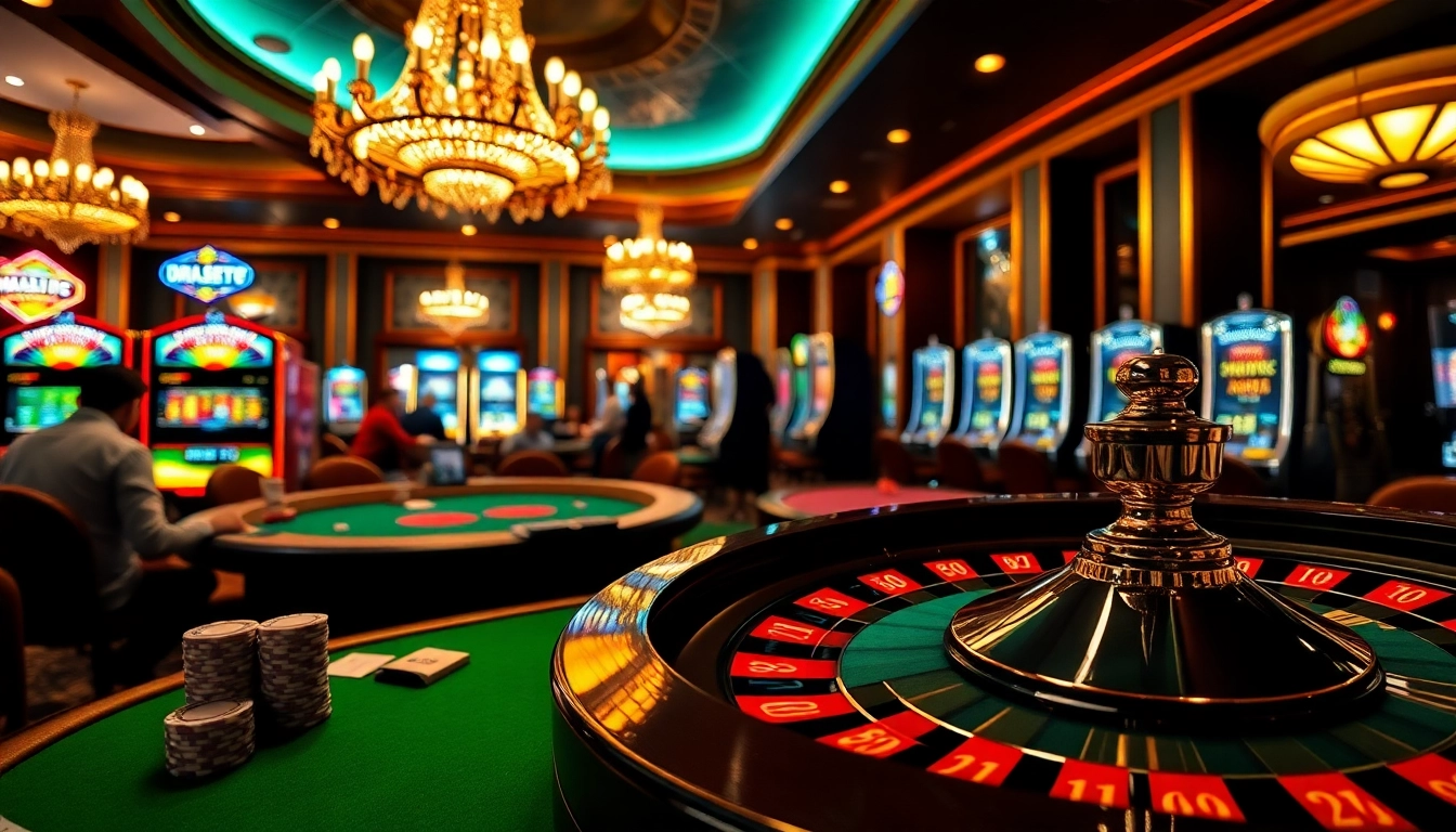 Experience the excitement of a lively casino with https://tylekeouytin.com/ showcasing intense poker games and bright slot reels.