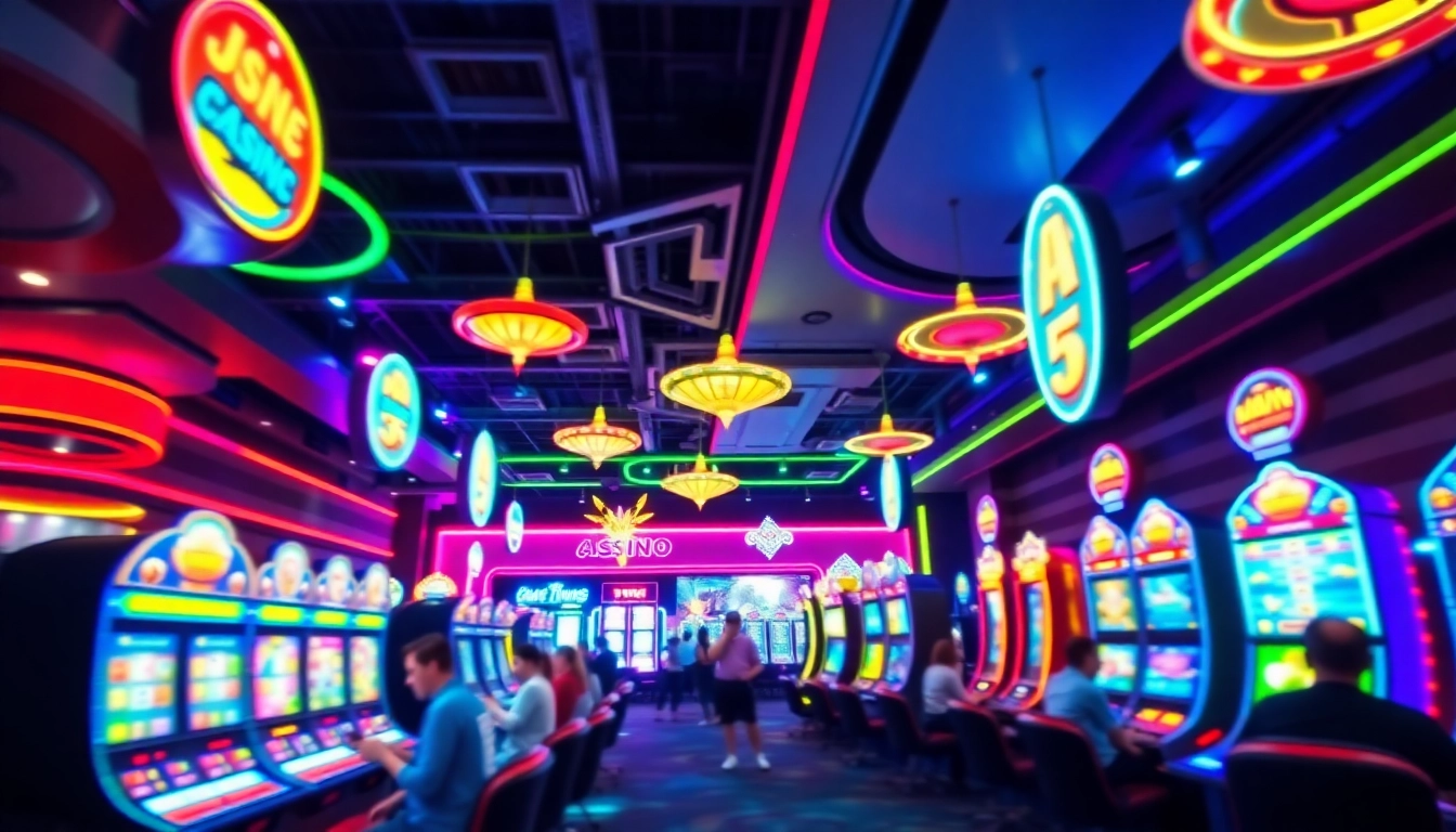 Engaging players experiencing the excitement of 69WIN in a vibrant online casino setting.