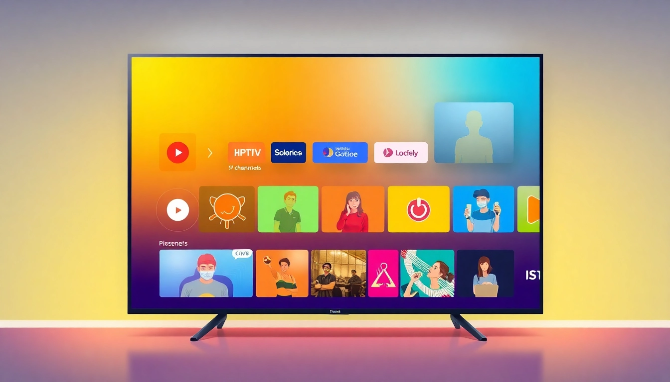 View the dynamic IPTV options at https://nohutm.com/ with diverse channels on a sleek screen design.