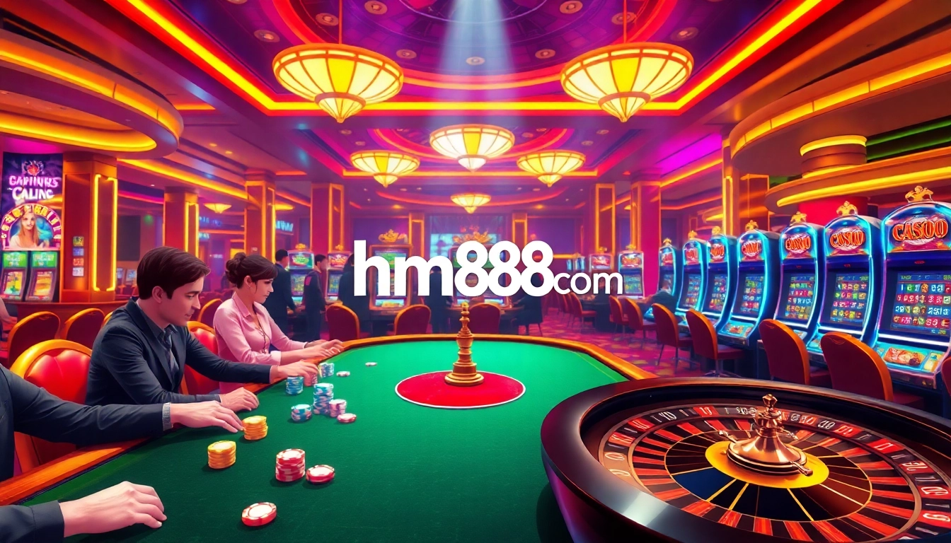 Experience the excitement of high-stakes betting with hm88 com at lively poker and roulette tables.
