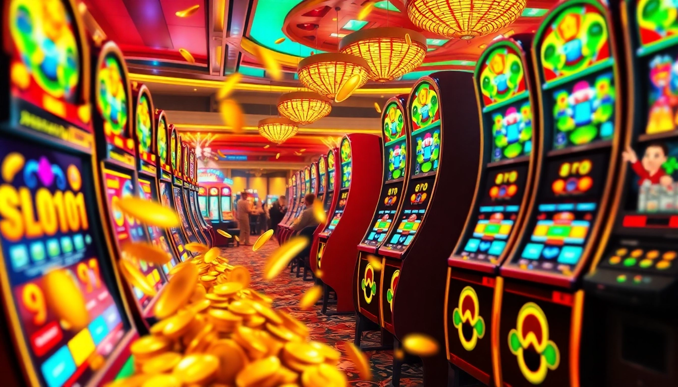 Menangkan hadiah besar dengan bermain slot gacor di mesin slot berwarna emas yang ramai.